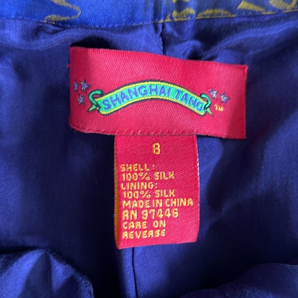 Shanghai Tang 100% Silk High Waisted Trousers - Picture 2 of 4